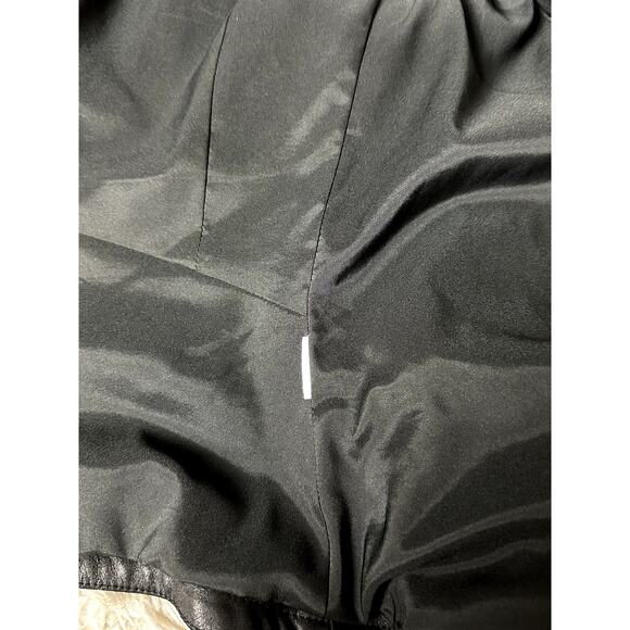 Theory Joean Herringbone Leather Trim Moto Jacket Women Size 00 Y2K Biker Retro - Picture 6 of 7